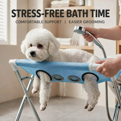 Professional Pet Grooming Hammock with Anti-Scratch and Anti-Bite Features for Small Dogs, Ideal for Bathing and Nail Clipping