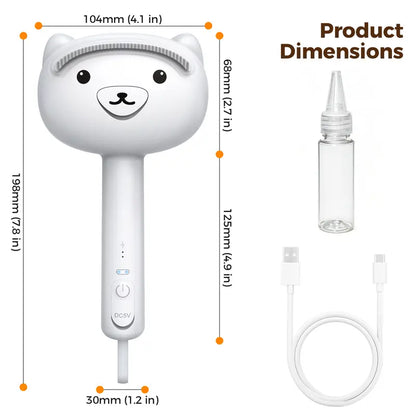 4-in-1 Rechargeable Pet Grooming Brush with Self-Cleaning Deshedding Function, Dual-Speed Mist Spray, Stainless Steel Pins, Detangling Massage Comb, and Silicone Hair Remover for Cats and Dogs