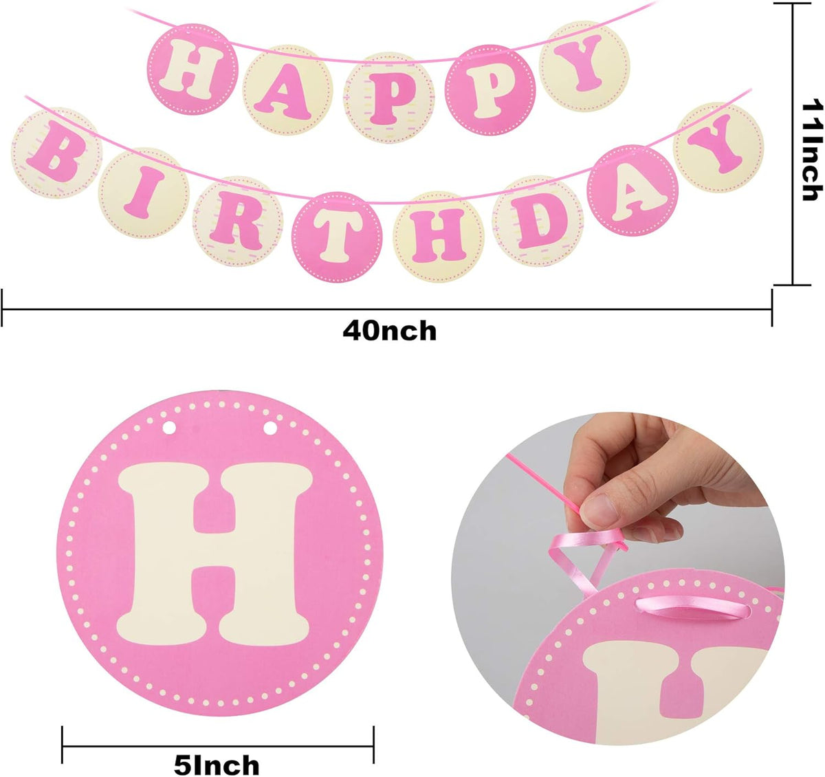 Dog Birthday Celebration Supplies: Bandana, Hat, Banner Set with Bow Tie Scarf - Cute Decorations for Boys and Girls (Pink with Balloon)